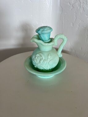 1970s AVON jadeite pitcher bowl set